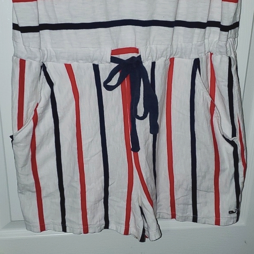 Vineyard Vines for Target Red, White, and Blue, Striped Romper Size Medium - Picture 5 of 8